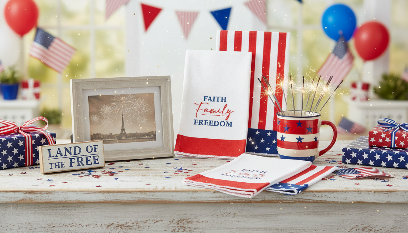 Collection featuring patriotic‑themed gifts