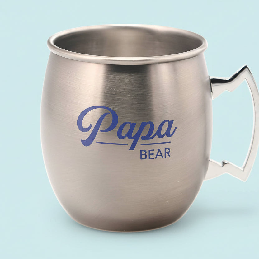 Papa Bear – Slate Gray 20 oz Stainless Steel Mule Mug
