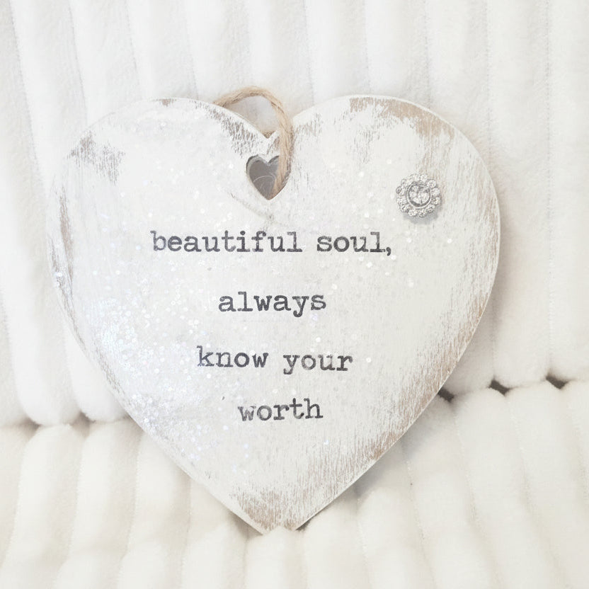 Inspirational Wood Heart Ornament – Perfect for Gifts, Packages & Wine Bottles