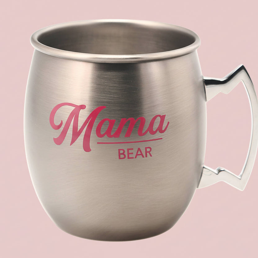 Mama Bear Stainless Steel Moscow Mule – 20 oz Slate Gray Mug