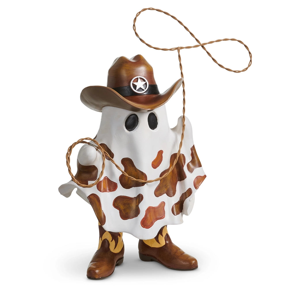 🤠 Halloween/Fall Roping Cowboy Ghost – 14" Resin Figurine - AVAILABLE AUG 2026