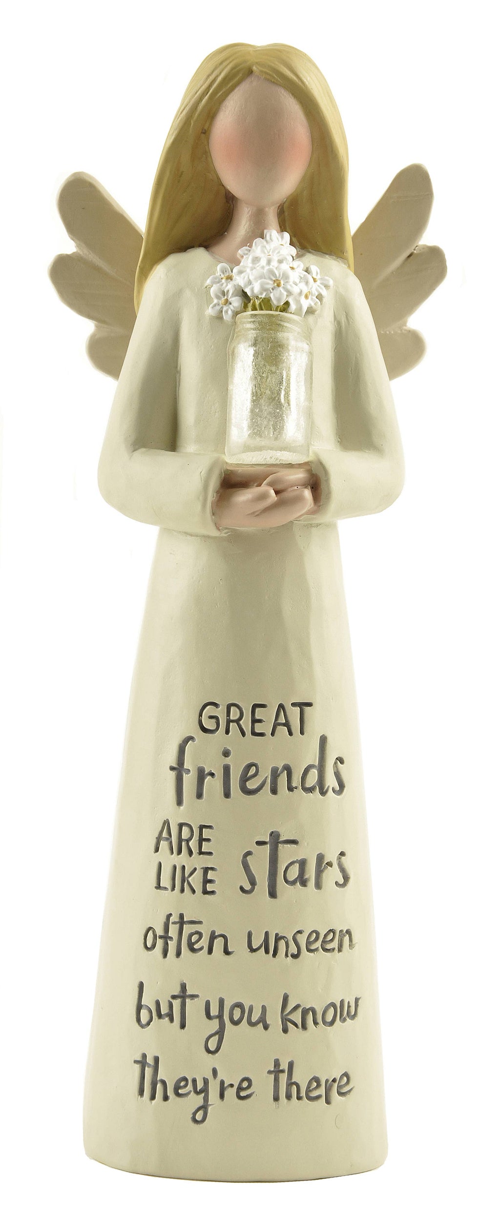 NEW ITEM! - “Friends” Angel With Clear Vase and Flowers – Great Friends Are Like Stars Gift 🪻🌟🪻