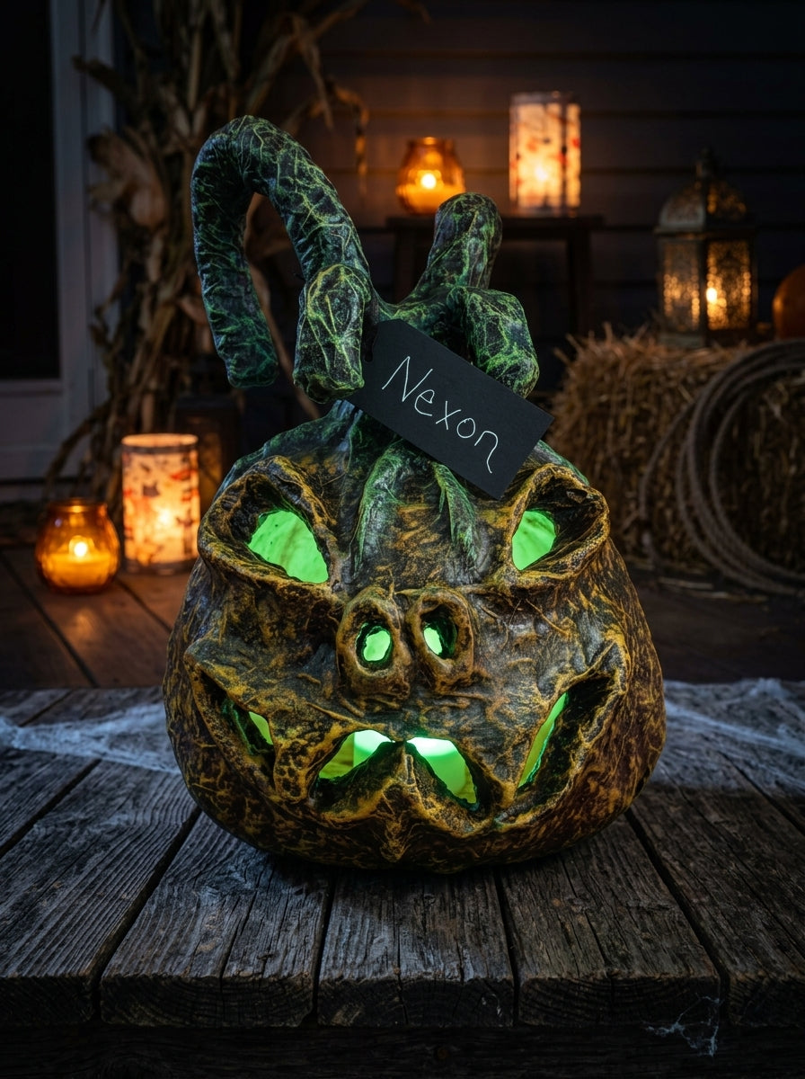 NEW ~ Meet Nexon 🎃 — One‑of‑a‑Kind Pumpkin With Fierce Halloween Presence - Alien or Pumpkin?