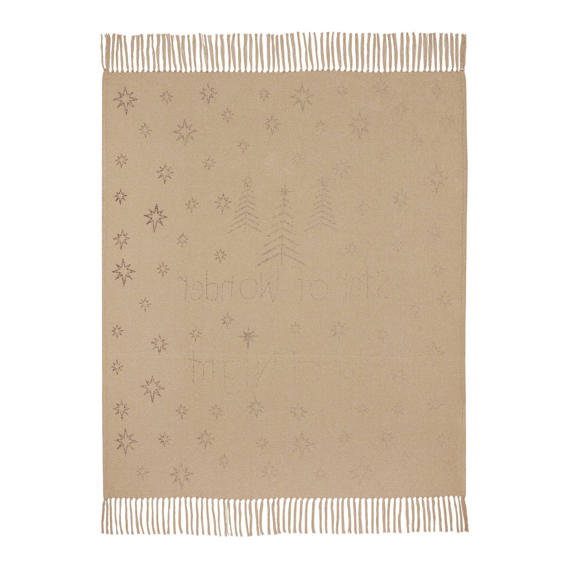 Star of Wonder Christmas Woven Throw – Rustic Holiday Blanket 50x60 🎄🌟