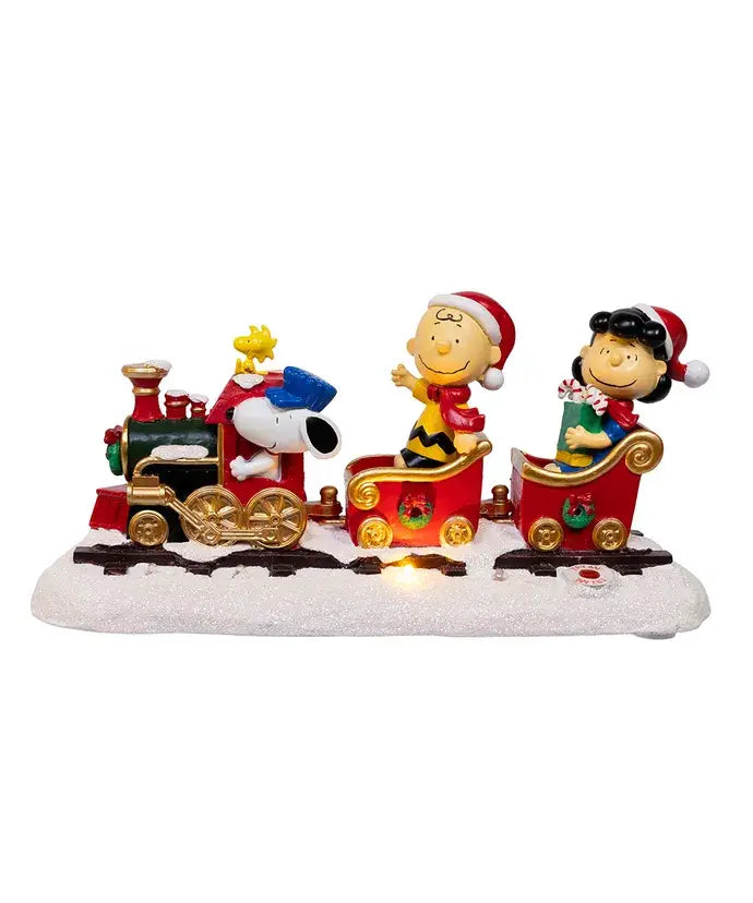 🎄🎅🎄🎅 Battery‑Operated Peanuts® Musical Train Table Piece – Lighted & Musical