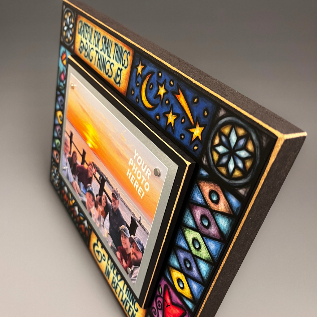 🦋NEW ITEM - Grateful For Everything Picture Frame – Art by Michael Macone (8" x 10", Holds 4x6 Photo)