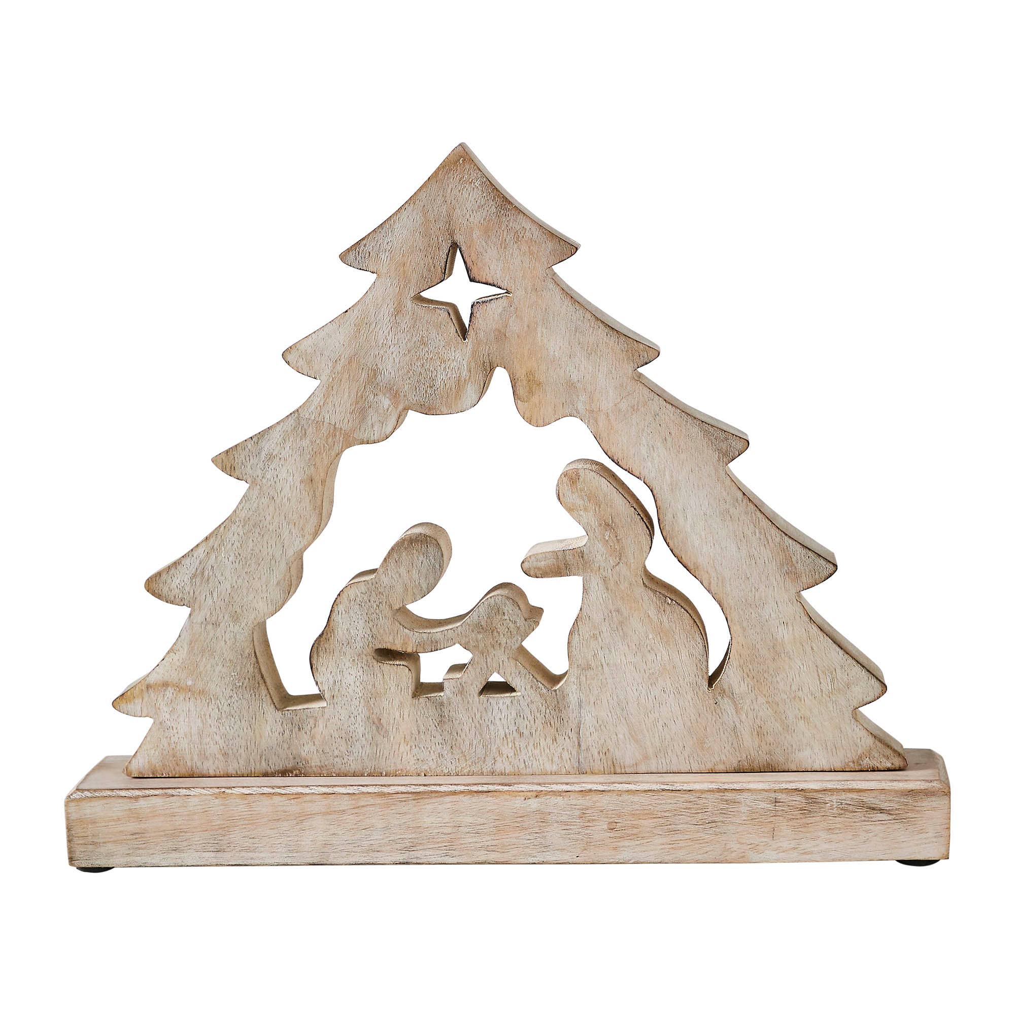 Manger Nativity Scene Wooden Figurine ✝️