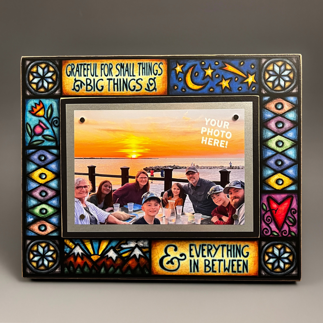 🦋NEW ITEM - Grateful For Everything Picture Frame – Art by Michael Macone (8" x 10", Holds 4x6 Photo)