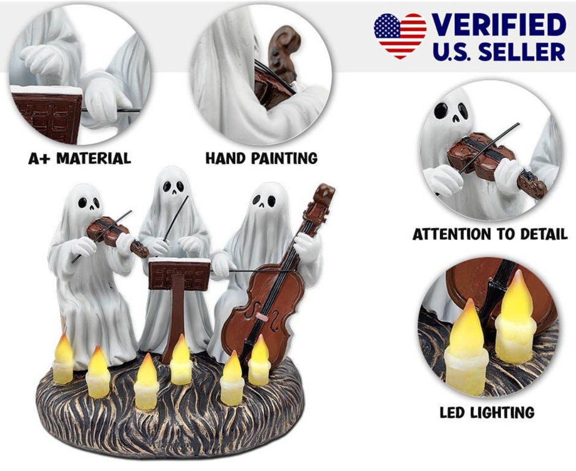 Boo Crew Trio 👻 LED Spooky Figurine