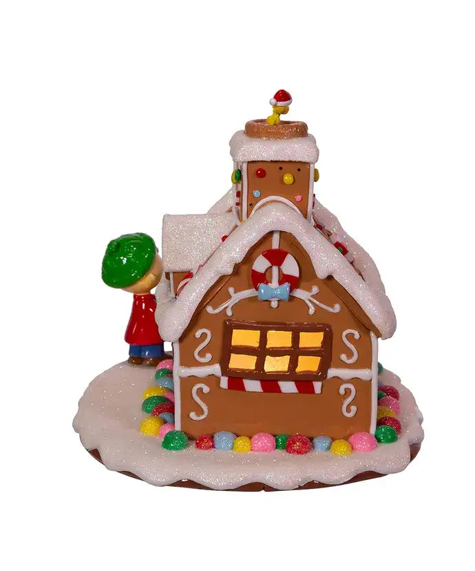 Peanuts LED Gingerbread House 🎄– Charlie Brown & Snoopy Light‑Up Christmas Décor
