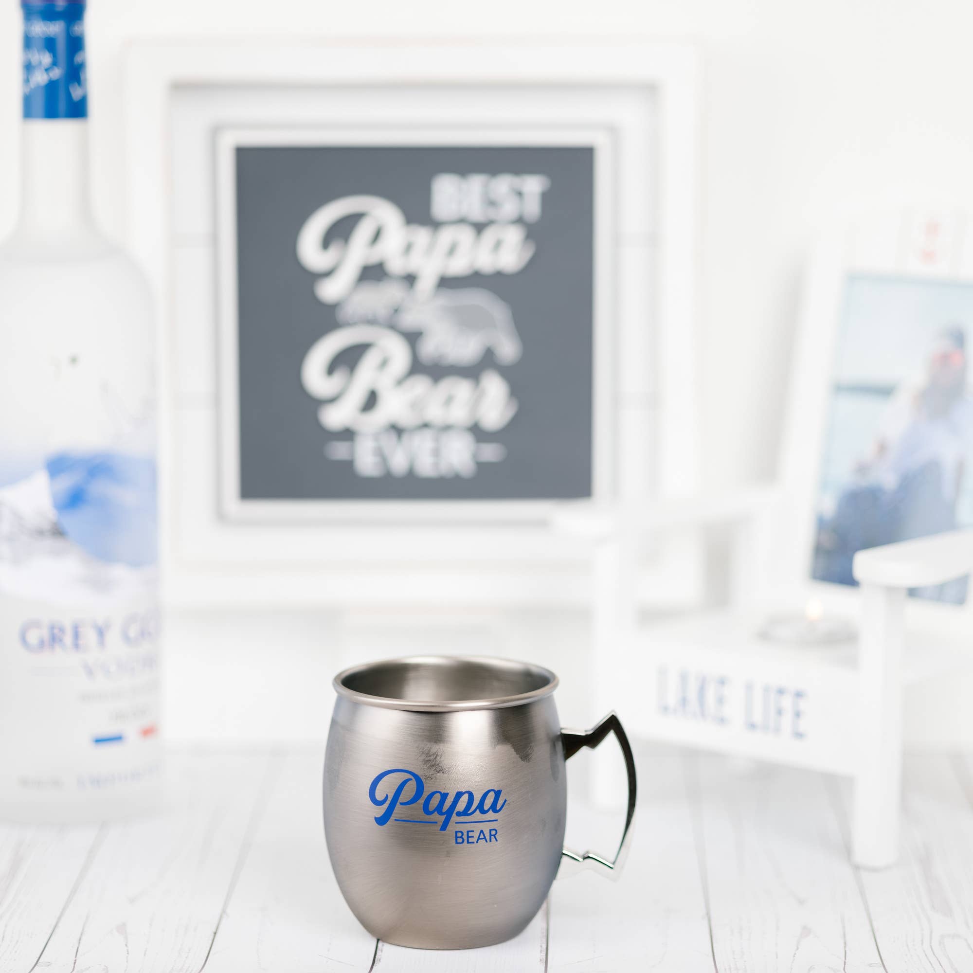 Papa Bear – Slate Gray 20 oz Stainless Steel Mule Mug