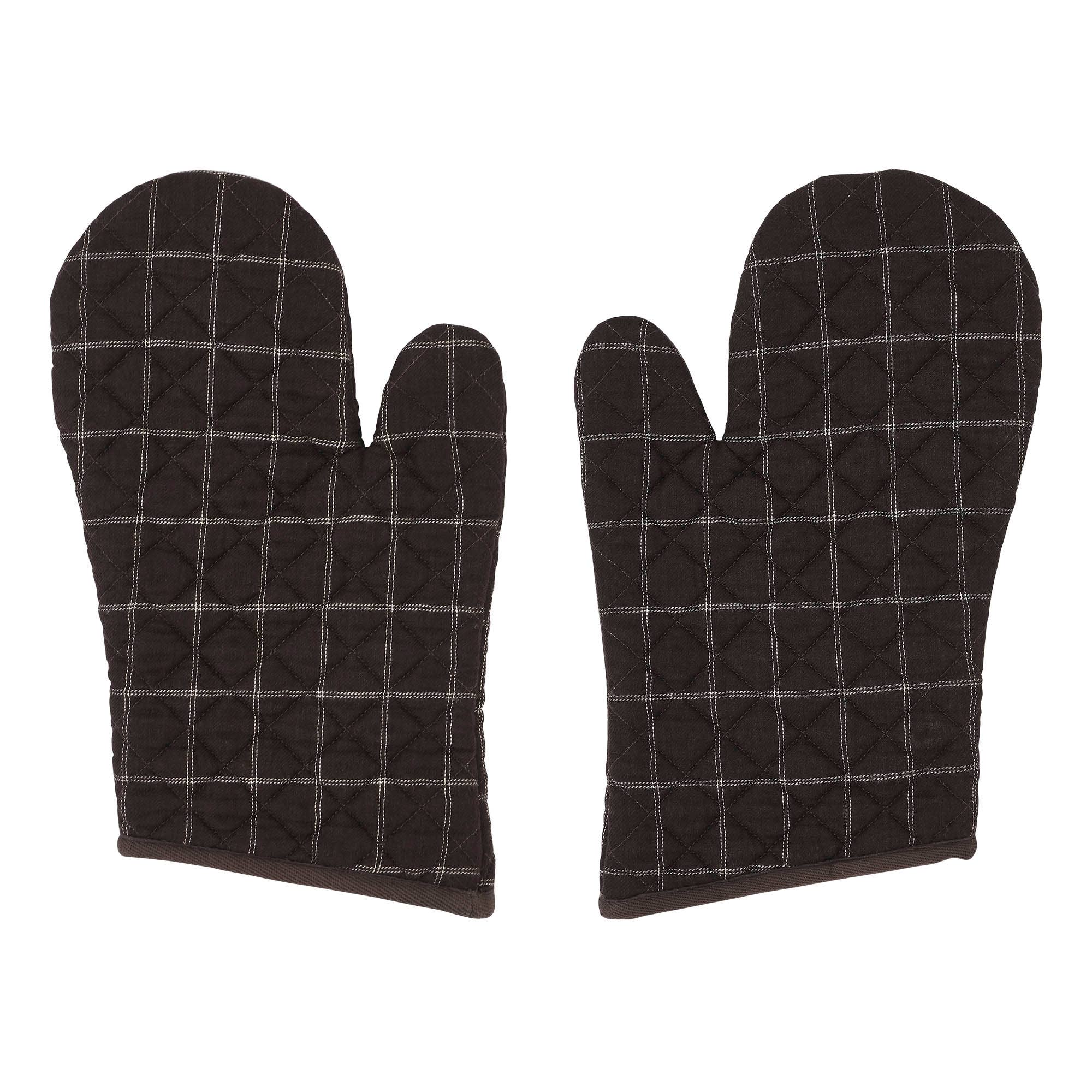 Wyatt Bear Oven Mitt Set – Rustic Cabin Plaid Mitts 🐻