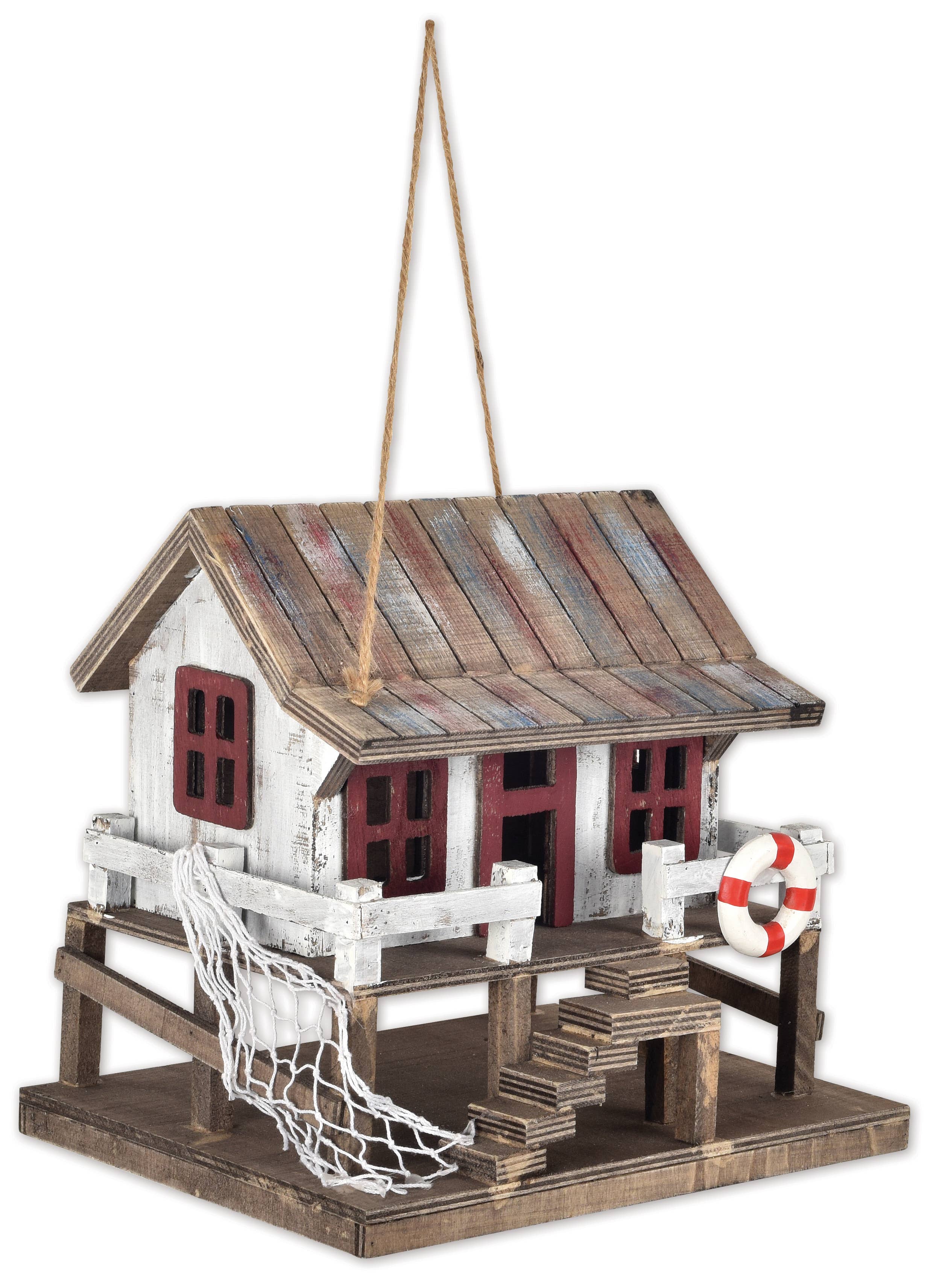 NEW ITEM -🐚 Beach Home Birdhouse – Vintage Coastal Cabin Décor🐦