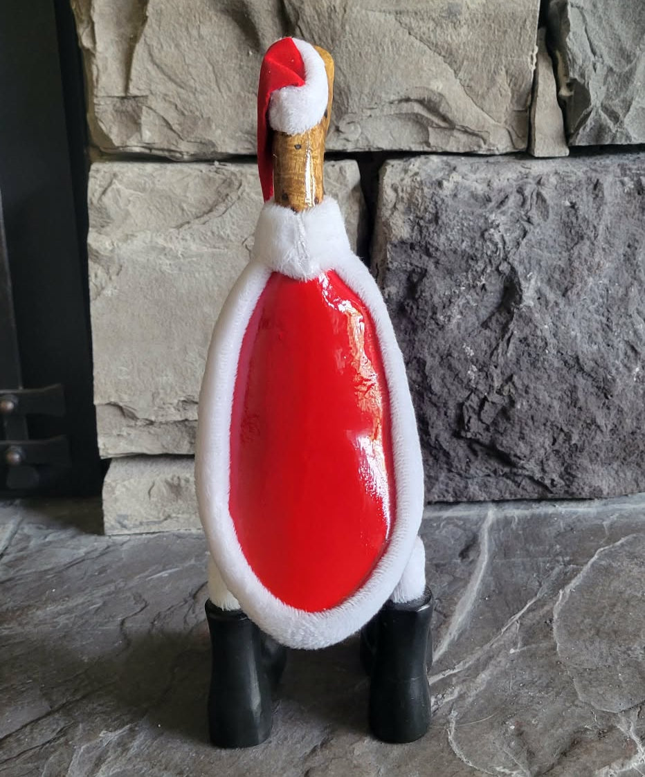 NEW - ADORABLE & Whimsical - Hand-Made & Hand‑Painted Wooden Santa Duck – Limited Edition🦆🎅