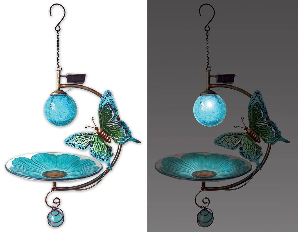 NEW ITEM - Solar Butterfly Glow Bird Feeder —  🦋