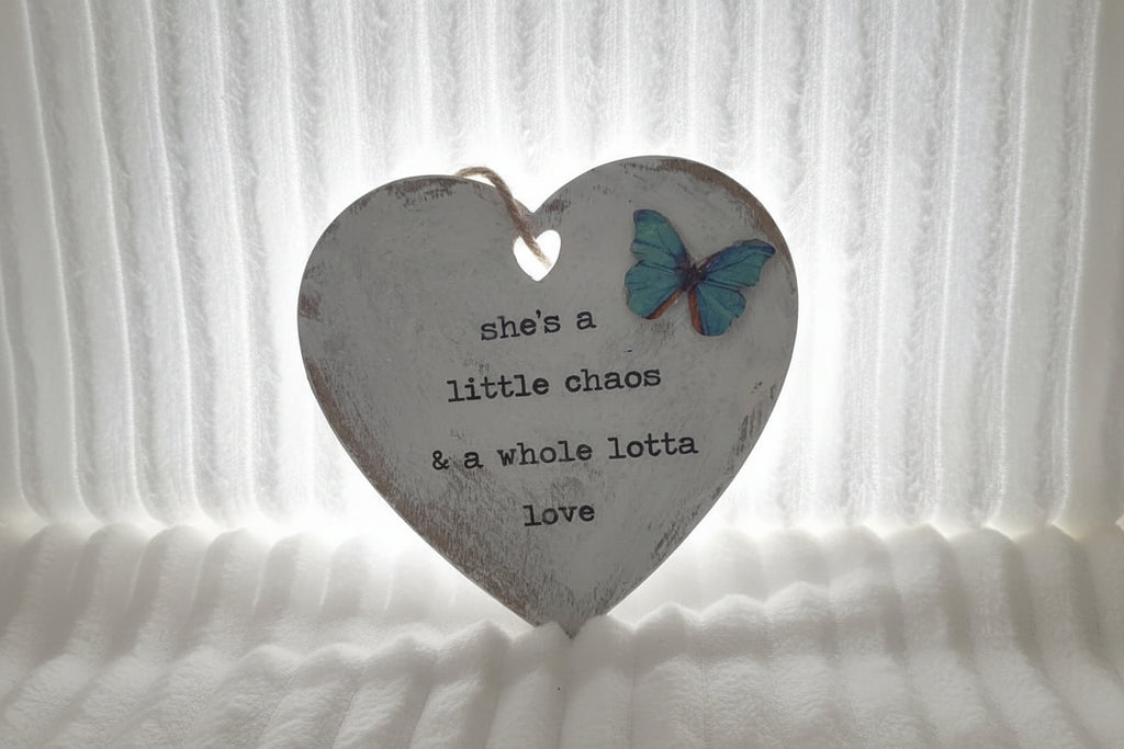 Inspirational Wood Heart Ornament – Perfect for Gifts, Packages & Wine Bottles