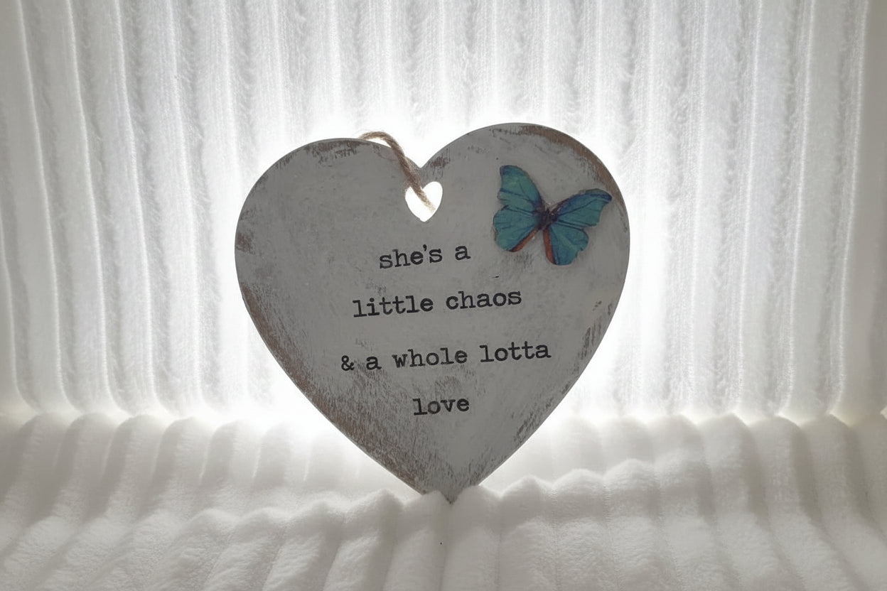 Inspirational Wood Heart Ornament – Perfect for Gifts, Packages & Wine Bottles