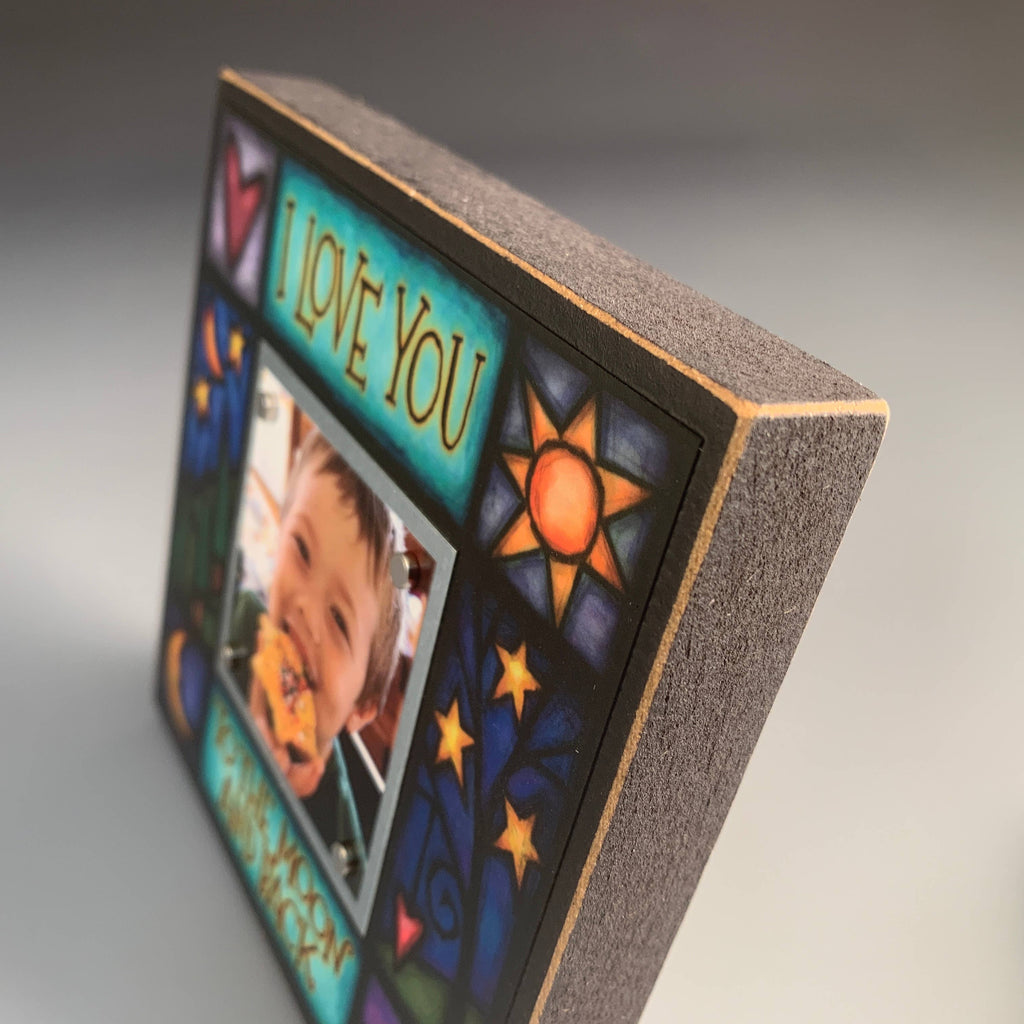 🌙✨NEW ITEM -Beautiful~Moon and Back Picture Frame – Art by Michael Macone (5.25", Holds 2x2 Photo)