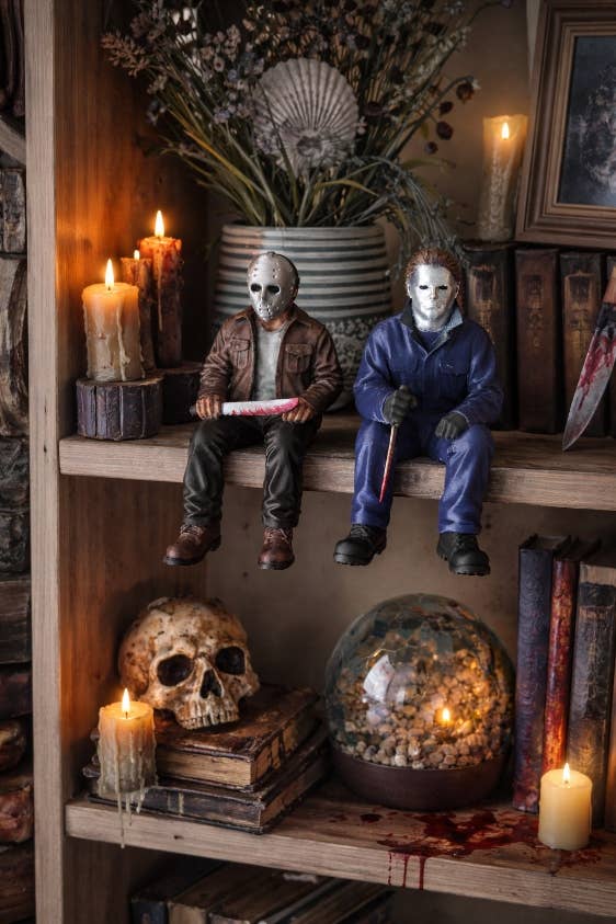 Horror Shelf Sitters – Jason, Michael & Freddy | Hand-Painted 3D Figures - SET of 3🎃🧟