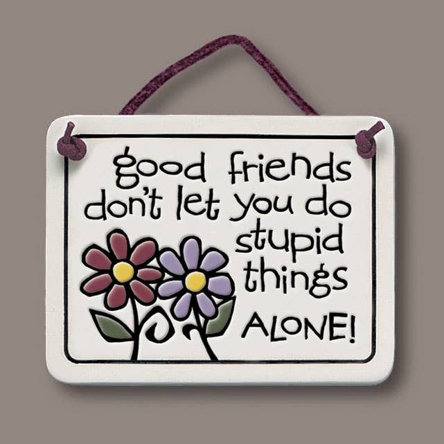 🦋NEW ITEM - Spooner Creek Mini Charmer – “Good Friends Don’t Let You Do Stupid Things Alone”