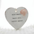 Wild Heart, Beach Soul, Sunlit Spirit Heart Ornament – One‑of‑a‑Kind Shell Accent