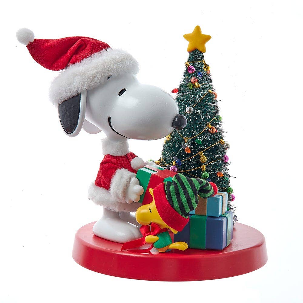8" Fabriché Peanuts® Snoopy & Woodstock Table Piece – Christmas Decor🌟🎅🌟