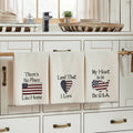 The Land That I Love Tea Towel Set – Patriotic Americana Towels (Set of 3) ❤️🤍💙
