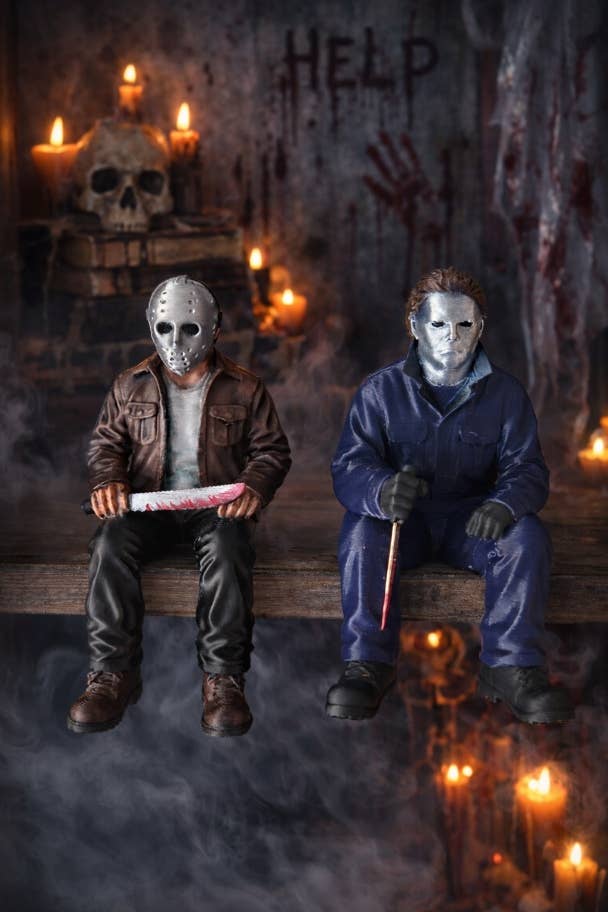 Horror Shelf Sitters – Jason, Michael & Freddy | Hand-Painted 3D Figures - SET of 3🎃🧟