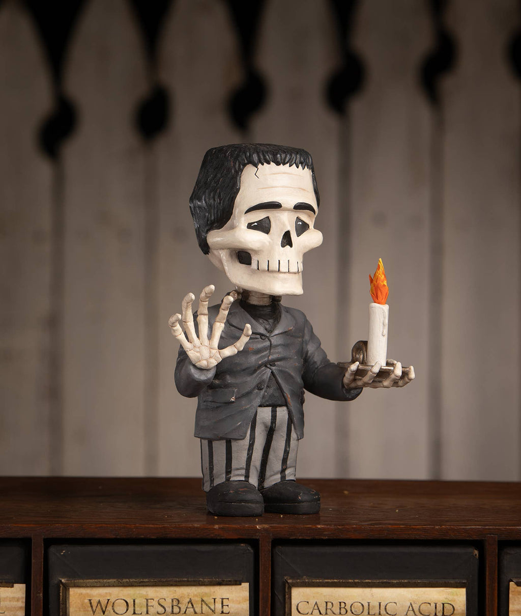Hand‑Painted Frankenstein Skeleton Figurine Collectible - Halloween Favorite🎃