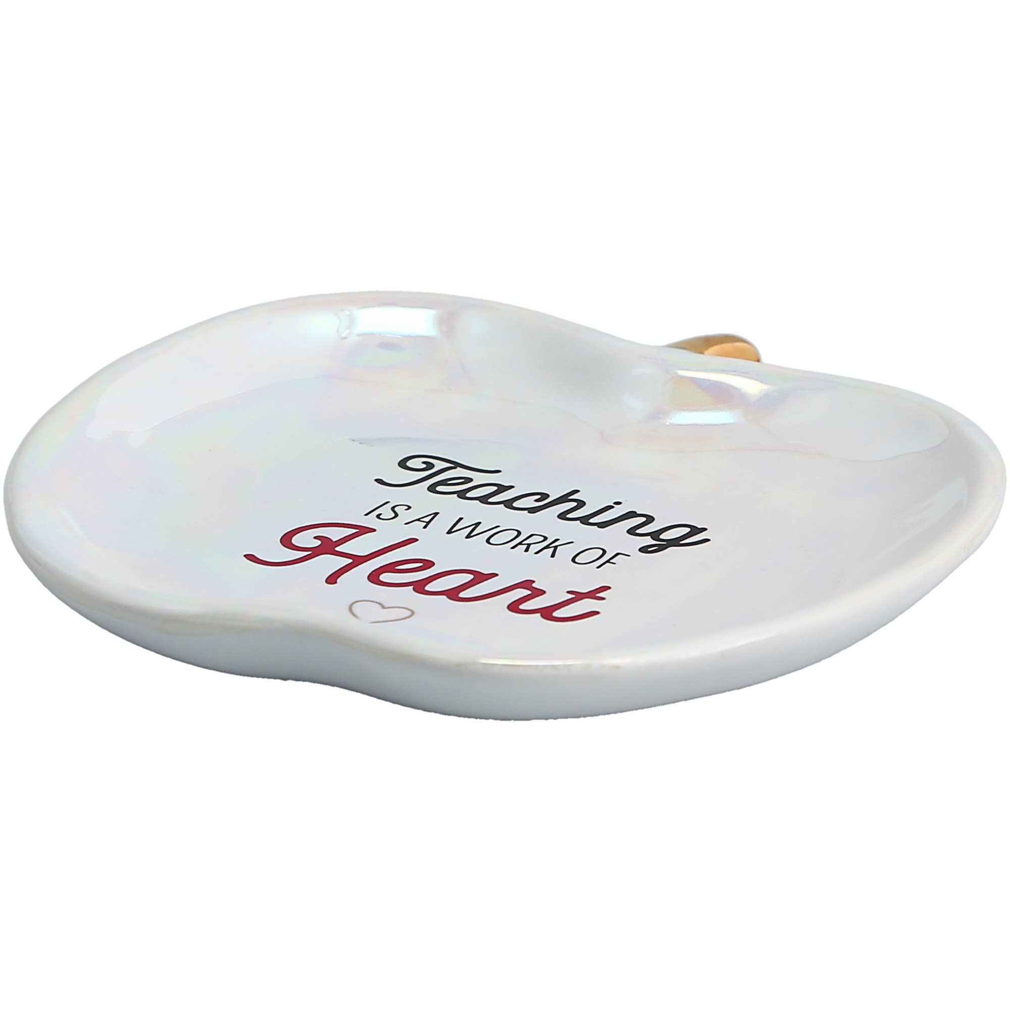 Teaching Is a Work of Heart Keepsake Dish – Teacher Appreciation Gift 4"