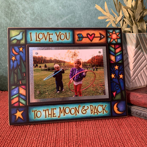 BACK IN STOCK!🌙 - Love You To The Moon And Back Picture Frame – Art by Michael Macone (8" x 10", Holds 4x6 Photo)