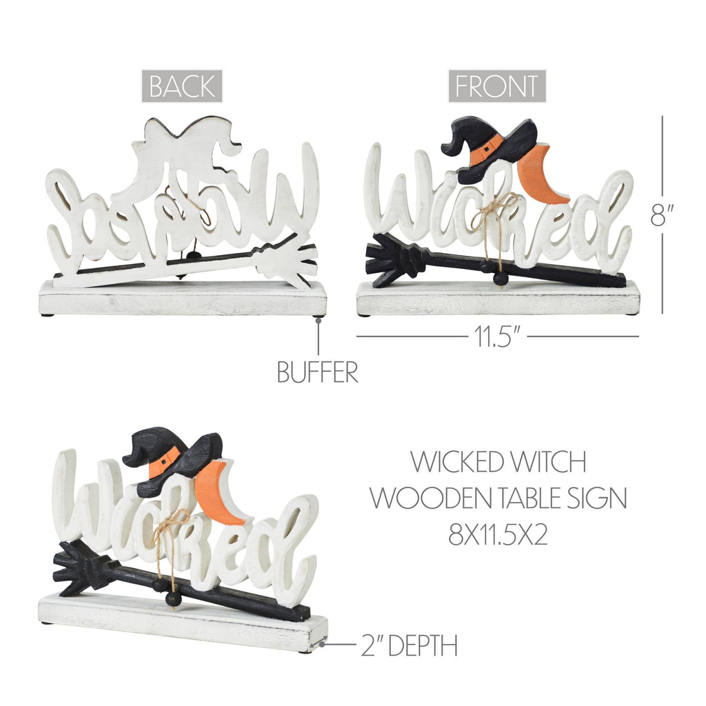 NEW 🌙 Spooky‑Sweet “Wicked” Wooden Tabletop Accent