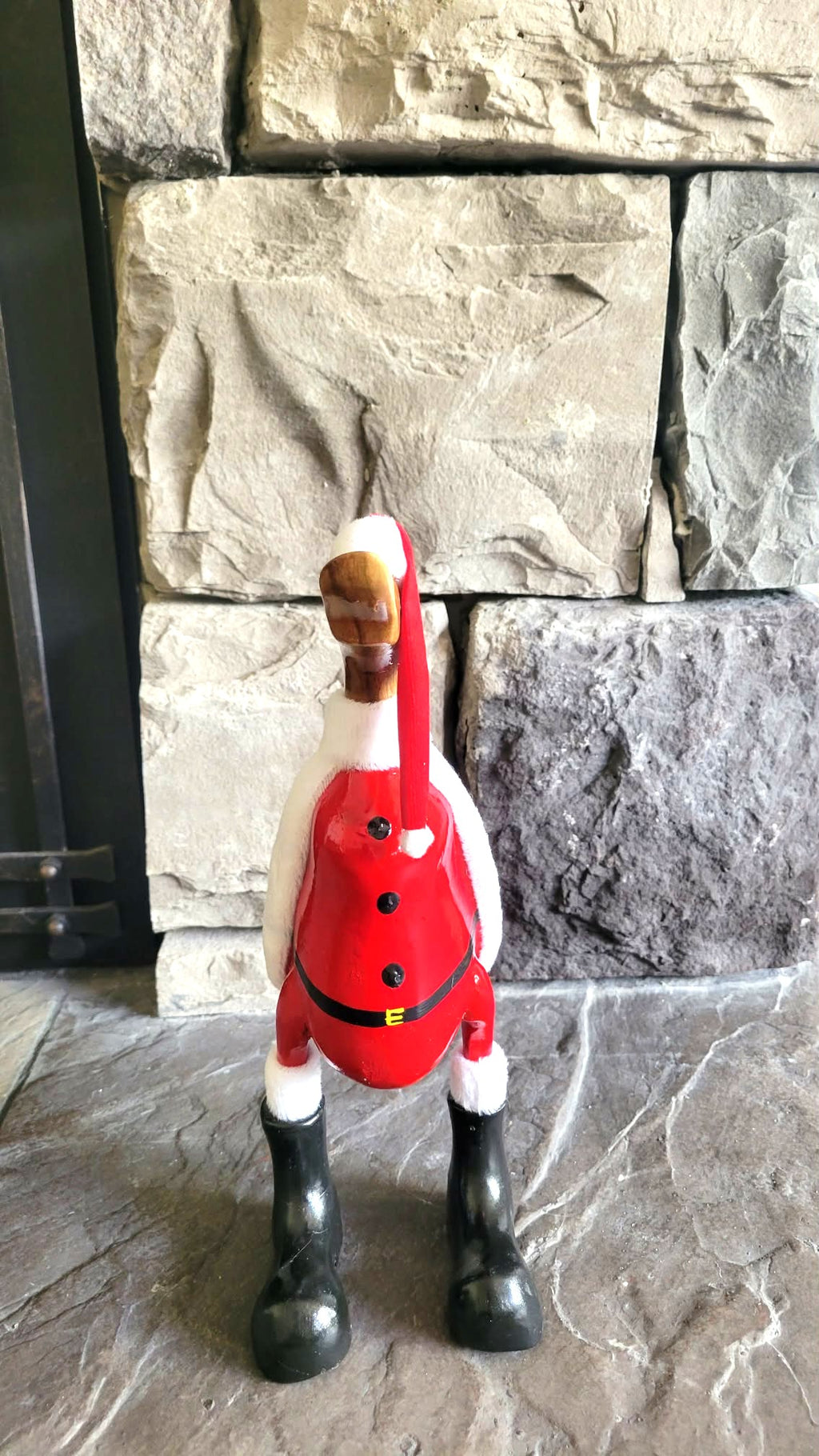 NEW - ADORABLE & Whimsical - Hand-Made & Hand‑Painted Wooden Santa Duck – Limited Edition🦆🎅
