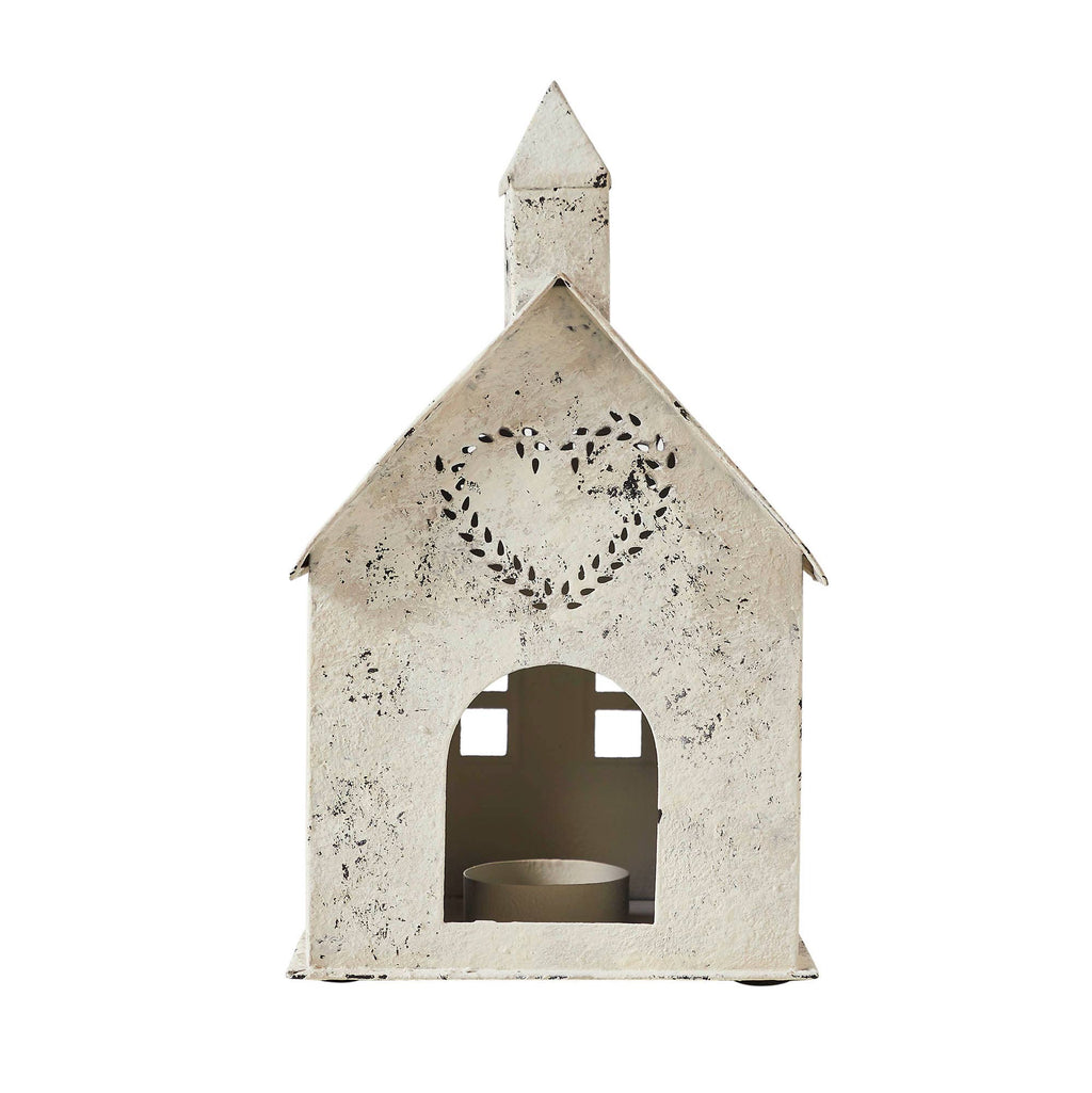 Cottage Village Heart Tealight House – 🌟🕯️🤍