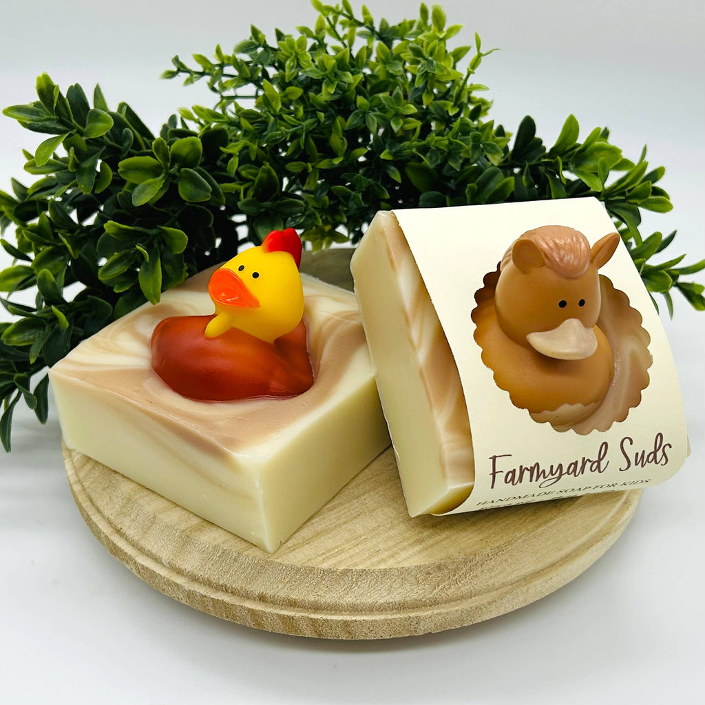 Farmyard Friends Kids’ Soap Bars Set of 4🐮w/Barnyard Buddy