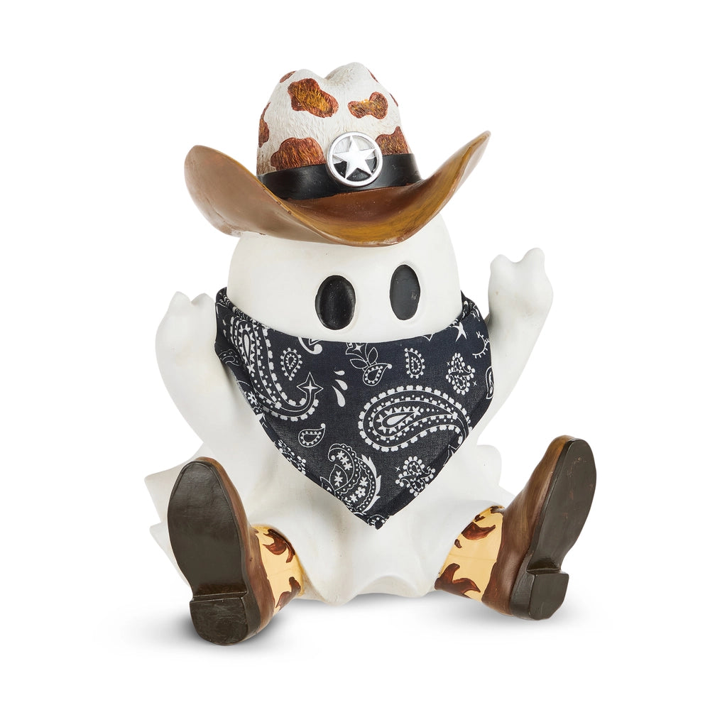 Halloween/Fall Cowboy Ghost – 9" Resin Figurine 🤠- Available AUGUST 2026