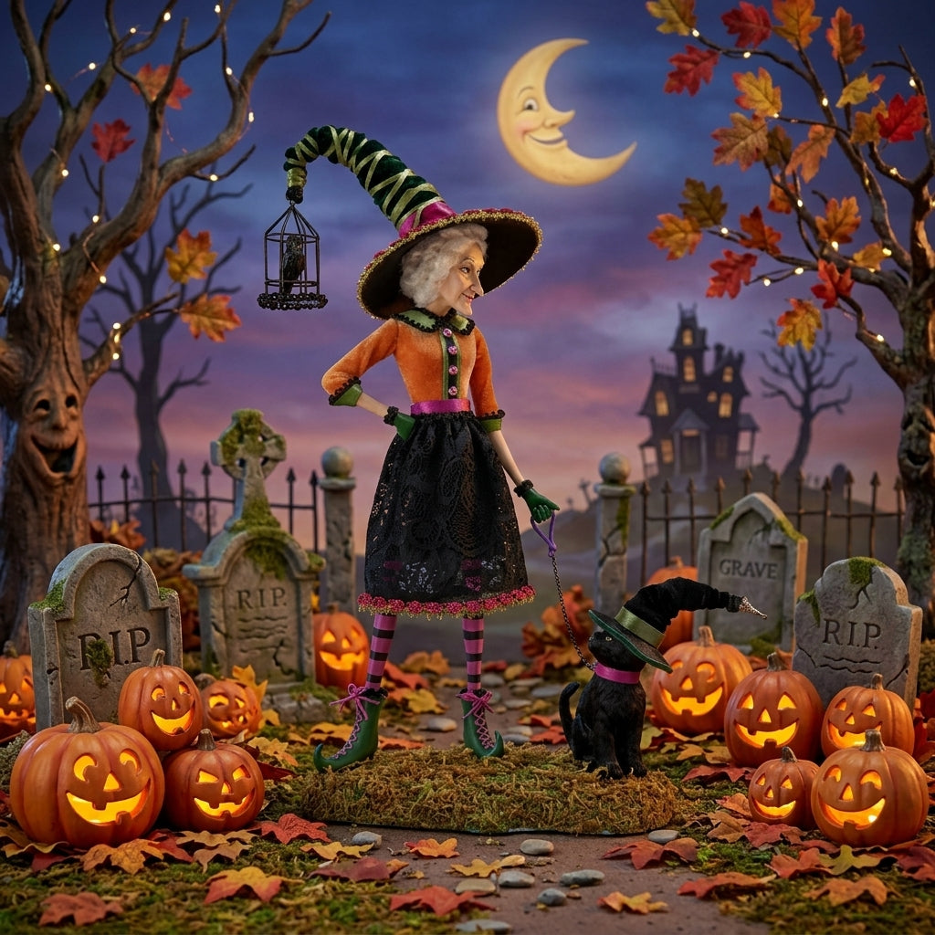 SOLD OUT NEW  Agatha — Enchanted Collectible Halloween Witch🧹🧹🧙‍♀️