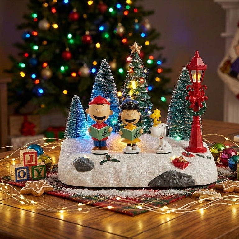 Peanuts® Lighted Animated Musical Caroling Choir Table Piece 🎅🎅🎅