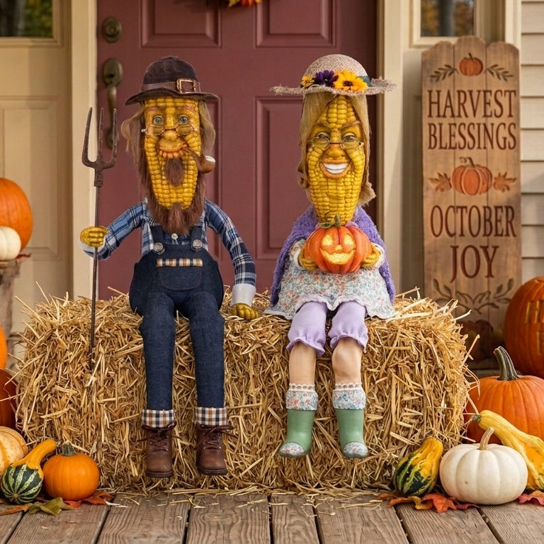 Introducing Mrs & Mr COBB🌽🎃 FALL FAVORITE – Comes as a Pair (Set of 2)- Katherine's Collection