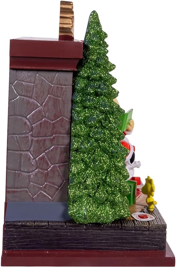 Peanuts® Santa Charlie Brown Musical Fireplace 🎅– Lighted & Musical Table piece 🎅
