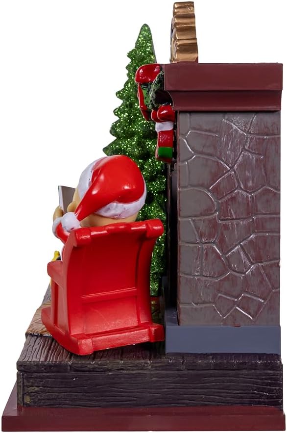 Peanuts® Santa Charlie Brown Musical Fireplace 🎅– Lighted & Musical Table piece 🎅