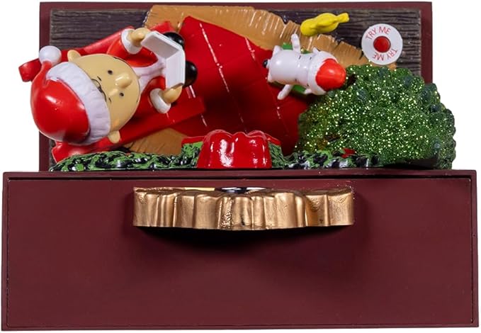 Peanuts® Santa Charlie Brown Musical Fireplace 🎅– Lighted & Musical Table piece 🎅