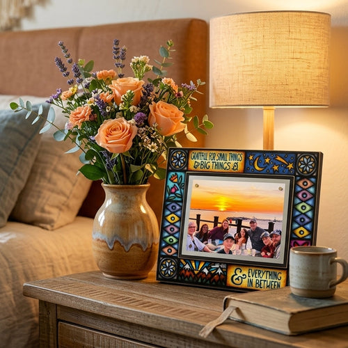 BACK IN STOCK 🦋GREAT GIFT IDEA - Grateful For Everything Picture Frame – Art by Michael Macone (8" x 10", Holds 4x6 Photo)