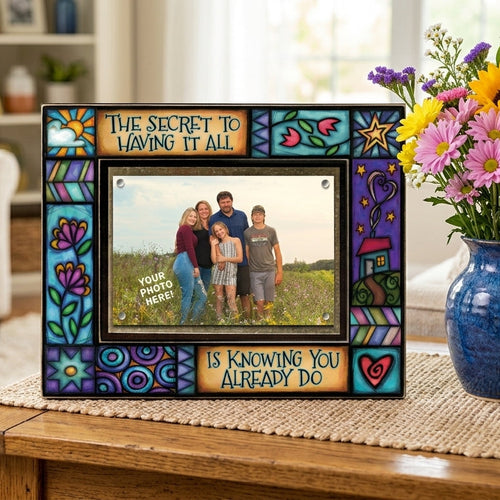 BACK IN STOCK- GREAT GIFT IDEA 🎁 - The Secret To Having It All Picture Frame – Art by Michael Macone (8" x 10", Holds 4x6 Photo)
