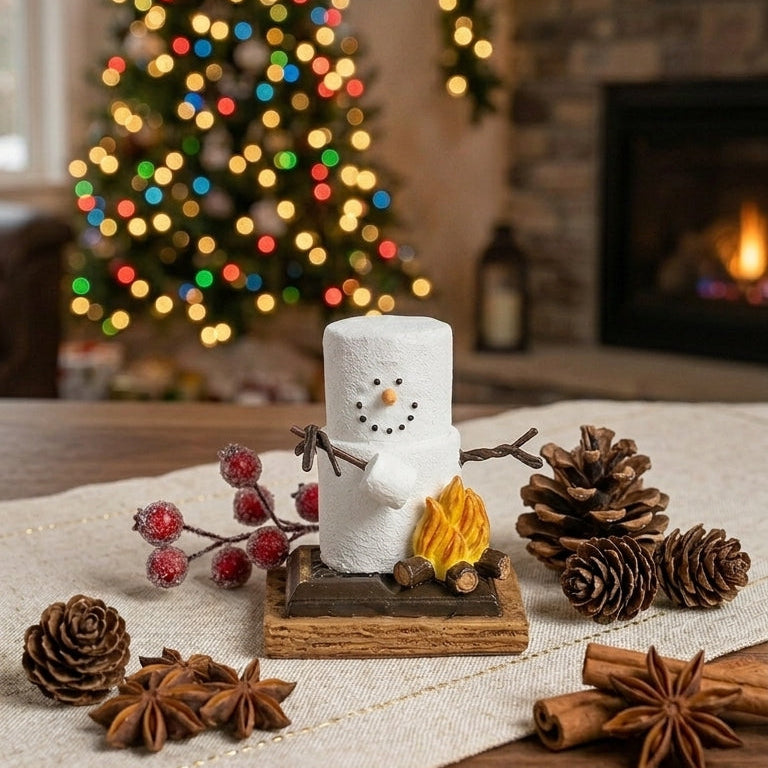 NEW - S’Mores Snowman Campfire Ornament Cutie– Holiday Marshmallow Fun🔥🌲🎅