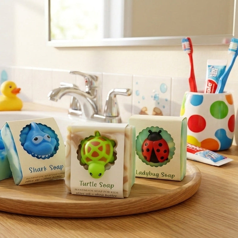 NEW BUNDLE & SAVE - Bathtime Buddies Trio – Ladybug, Shark & Turtle