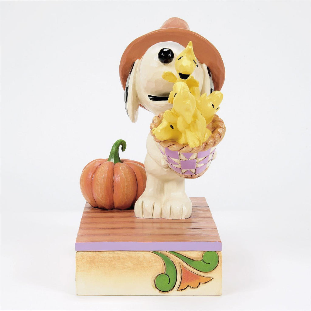 NEW! Coming Sept 22 Jim Shore Peanuts – Snoopy Cornucopia Thanksgiving Figurine (Harvest Happiness)