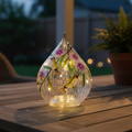 NEW ITEM  ~ Dancing Hummingbird Glass Teardrop with LED String Lights  💐🌷🪻
