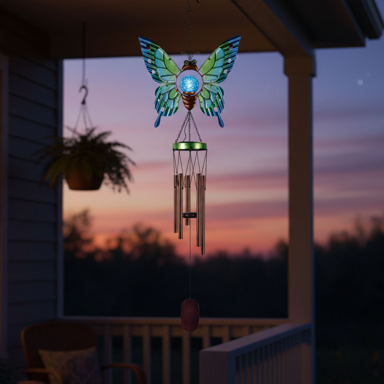 NEW ITEM - Solar Butterfly Garden Wind Chime – 38"🦋