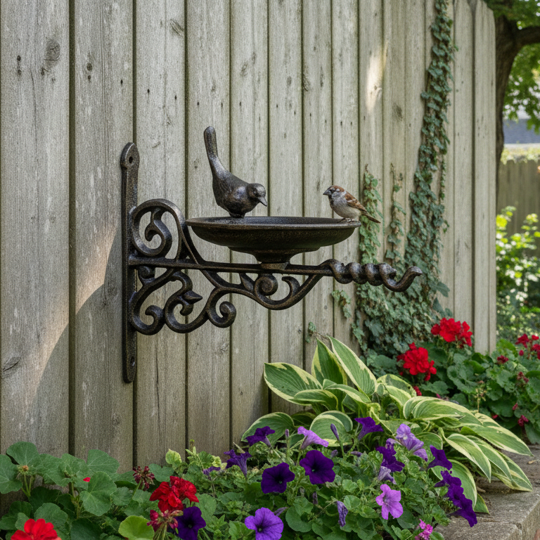 BEST SELLER!  - Wall Mounted Ornate Cast Iron Bird Feeder🐦